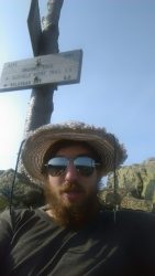 Alan takes a rest on the Appalachian Trail