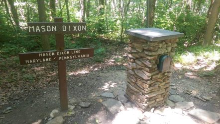 The Mason Dixon line along the Appalachian Trail