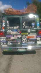 Miss Janet's van, a trail angel along the Appalachian Trail