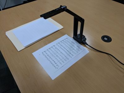 A document scanner with pages being accessed remotely using the ArcLive system.