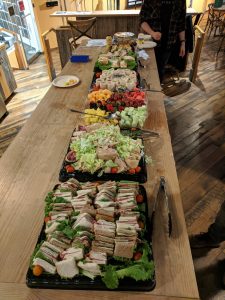 Catering from Star Market at a Boston EdTech Meetup event.