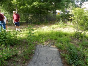 The original pathway was overgrown and ended abruptly into the woods.