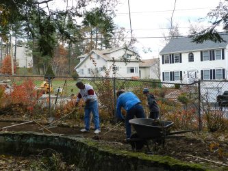 After the RAP (recycled asphalt) was placed, graders were used to smooth the path.