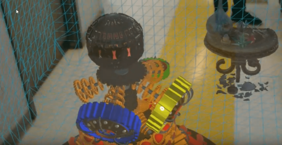 A picture of the puzzle from the first EscapeLabs demo on the Microsoft HoloLens.