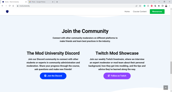 The Mod University is a support network that teaches best practices to community moderators and administrators.