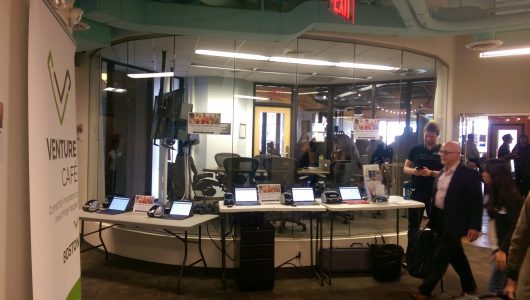 An event held by the Venture Cafe at the Cambridge Innovation Center, north of Boston.